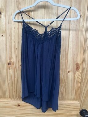 Maurices Navy Crochet-Trim Spaghetti Strap Camisole